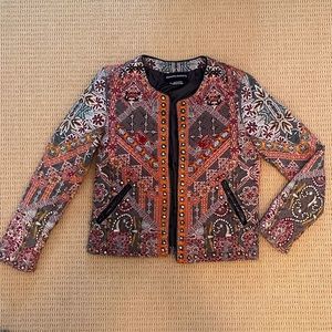 Hemant & Nandita jacket with leather and stud detail